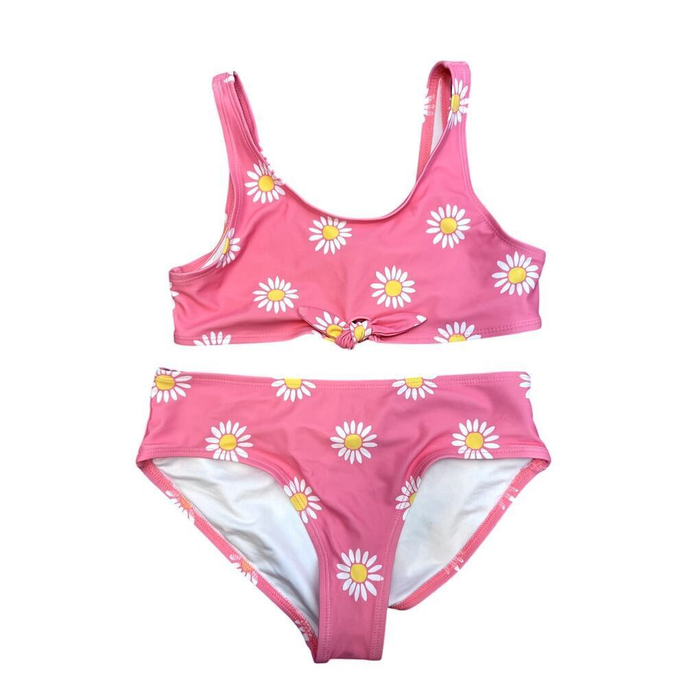 Old Navy Girls' Daisy Print Tie-Knot Bikini Swimsuit Size L